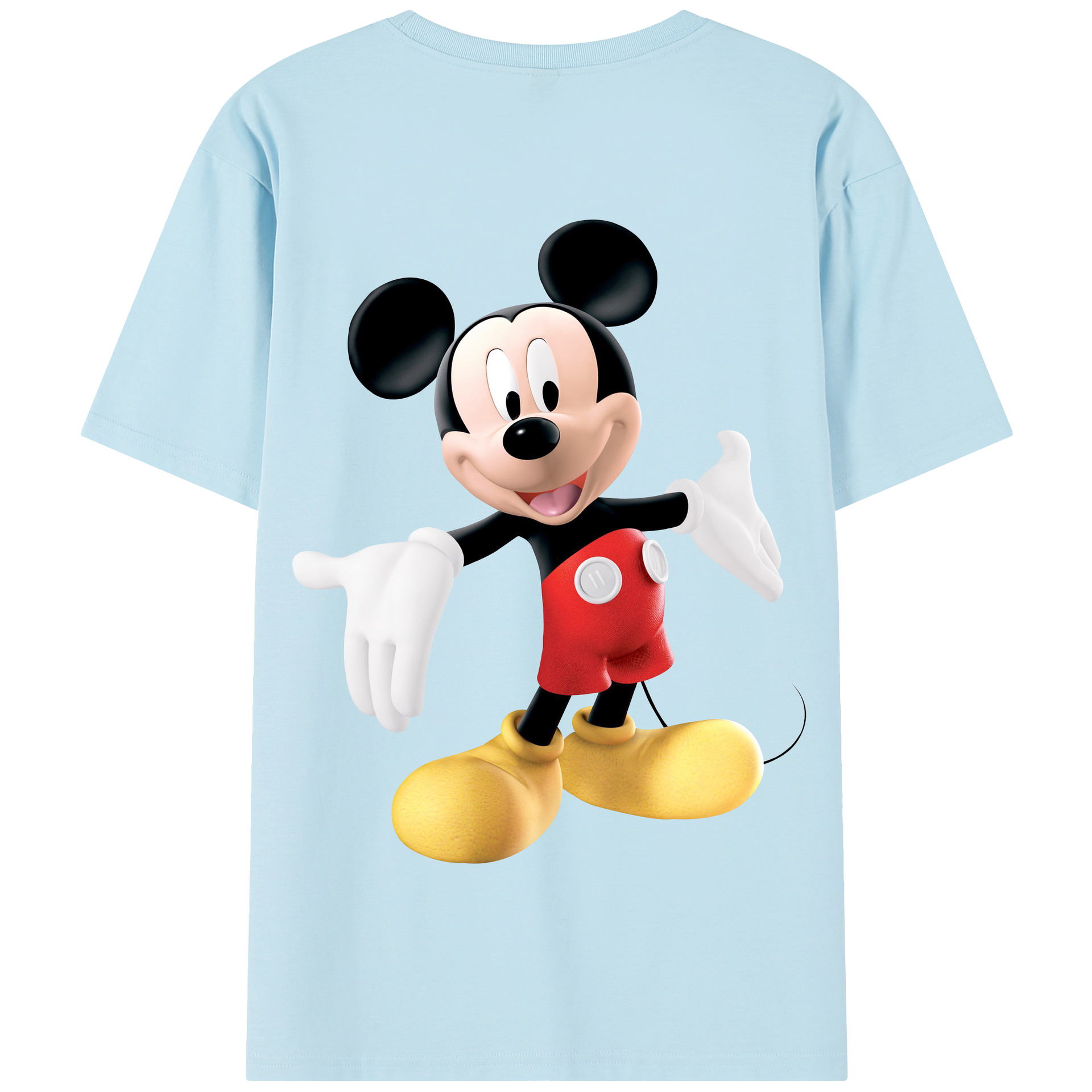 （画像用） ミッキーマウス Mickey Mouse 綿100％半袖Tシャツ（背面プリント）